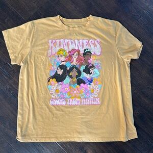 Disney Princess XL Kindness grows from Within gold t shirt. Womens